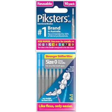 Piksters Interdental Brushes Size 0 10 pack
