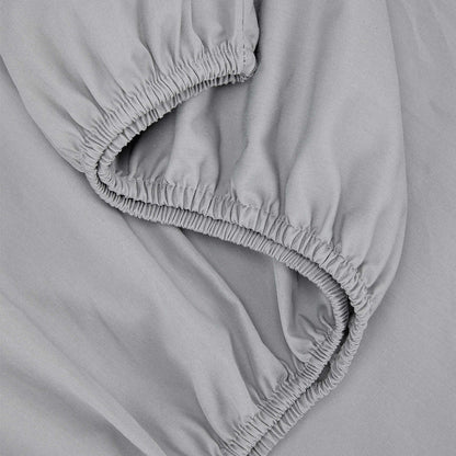 250 Thread Count Cotton Rich Sheet Set - Double Bed, Grey