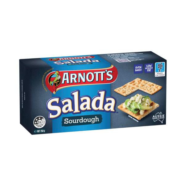 ARNOTTS SALADA CRISPBREAD:SOURDOUGH:.:250 GRAM