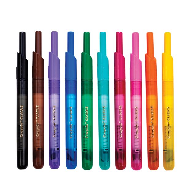 Crayola Clicks 10 Pack Retractable Markers