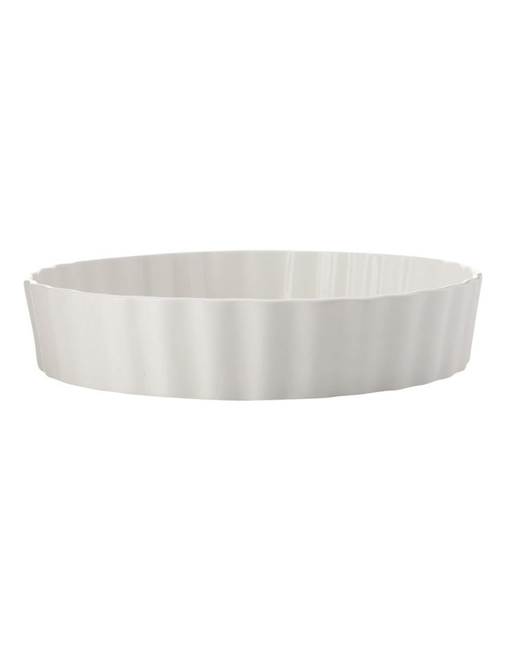 Deep Quiche Dish 25x5cm in White