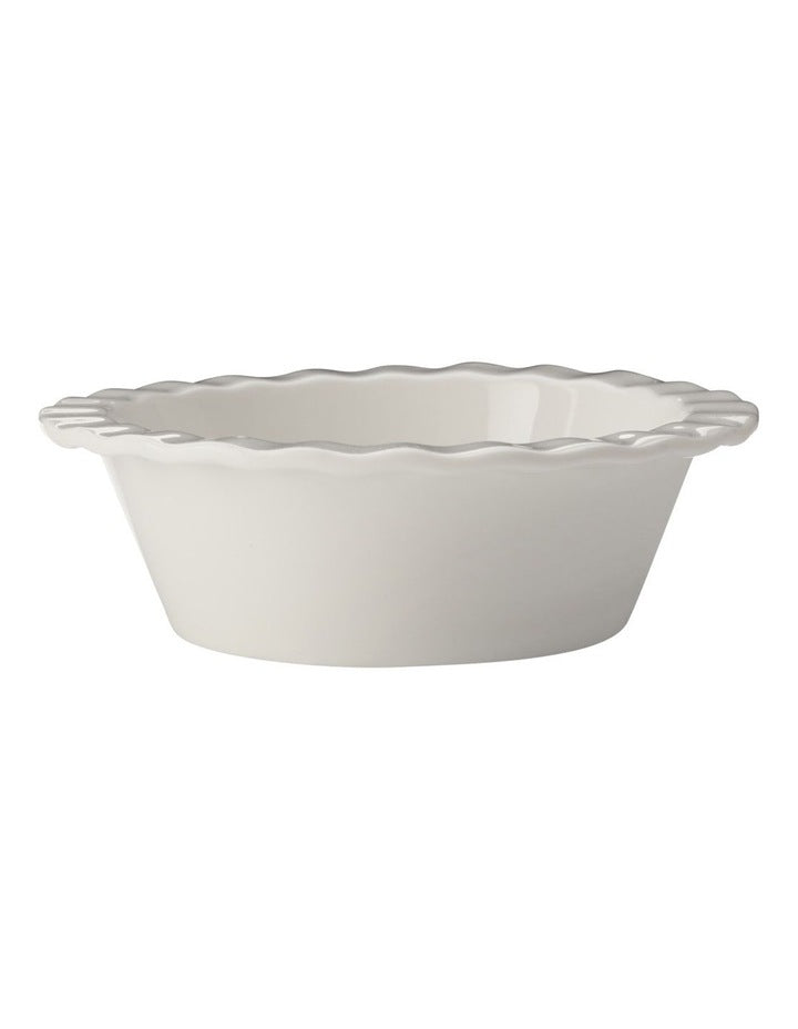 Mini Fluted Pie Dish in White