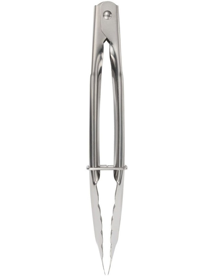 Grabbers Stainless Steel Mini Tongs 18cm in Silver