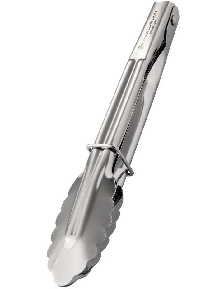 Grabbers Stainless Steel Mini Tongs 18cm in Silver