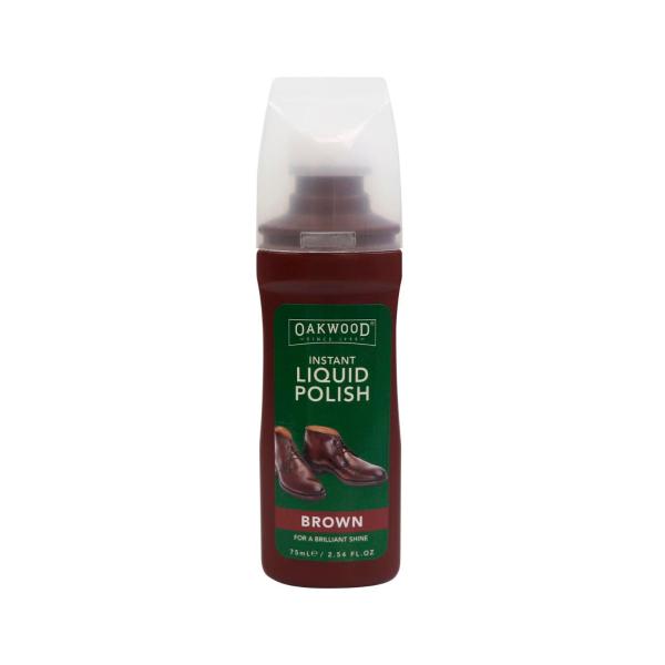 OAKWOOD INSTANT SHOE POLISH BROWN 75ML