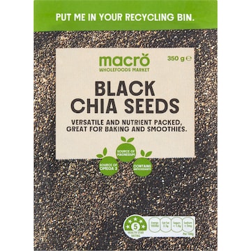 Macro Black Chia Seeds 350g