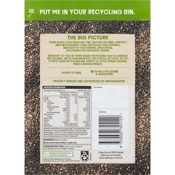 Macro Black Chia Seeds 350g