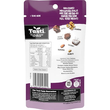 Tasti Smooshed Wholefood Balls Cacao Brownie 69g