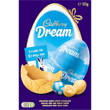 Cadbury Dream White Chocolate Easter Egg Gift Box 155g