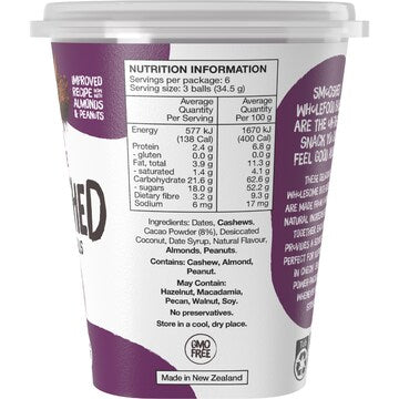 Tasti Smooshed Wholefood Balls Cacao Brownie 207g