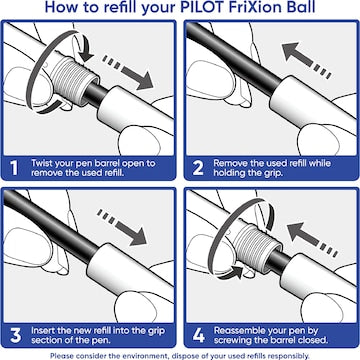 Pilot FriXion Ball Erasable Gel Pen 0.7mm Blue 3 pack