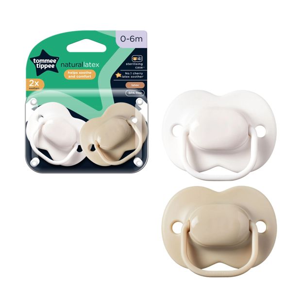 Tommee Tippee Cherry Latex Soother 2 Pack - 0-6 Months