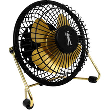 Flea Market USB Desk Fan (Black/Gold)