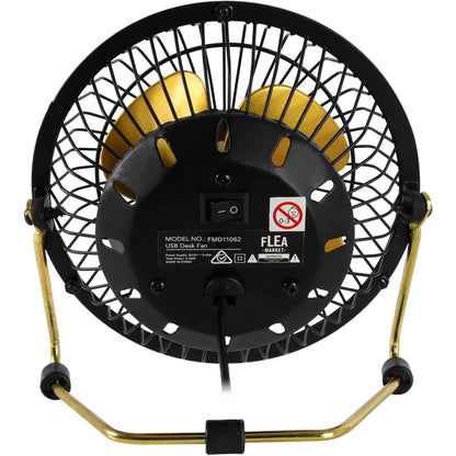 Flea Market USB Desk Fan (Black/Gold)