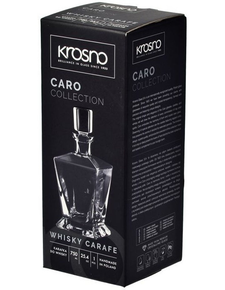 Caro Whisky Carafe 750ml in Clear