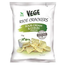 Vege Chips Rice Crackers Sour Cream & Chives 75g