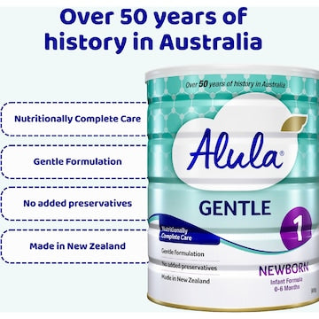Alula Gentle Stage 1 Newborn Infant Formula 0-6 Months 900g