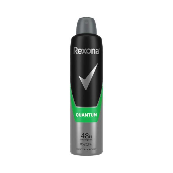 REXONA MEN DEODORANT 48HR AEROSOL QUANTUM 250ML