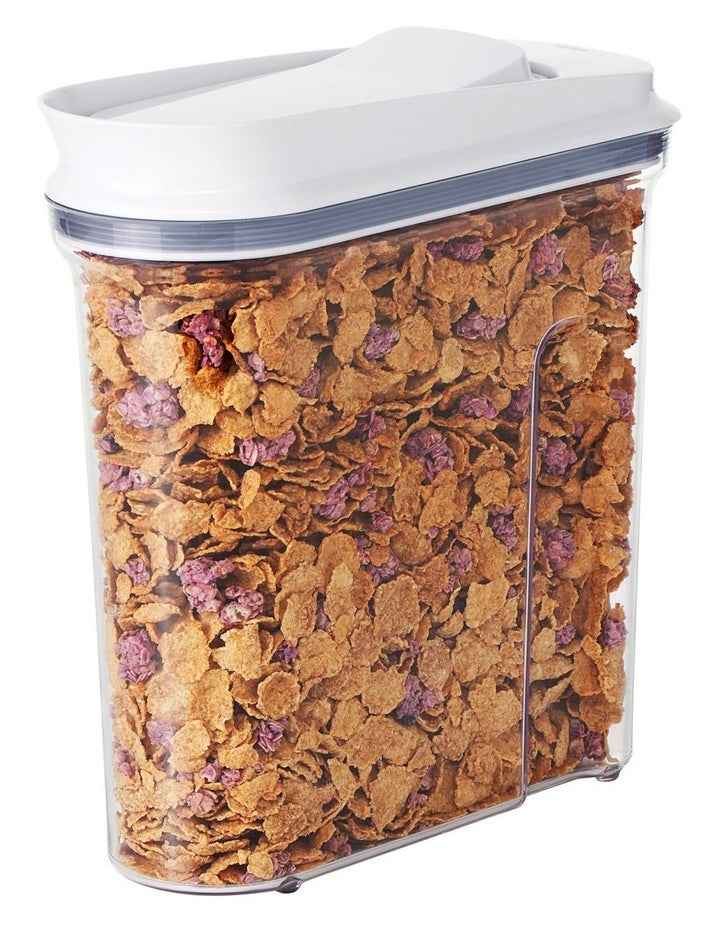 Pop Cereal Dispenser Medium in Clear/White