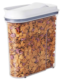 Pop Cereal Dispenser Medium in Clear/White