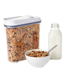 Pop Cereal Dispenser Medium in Clear/White