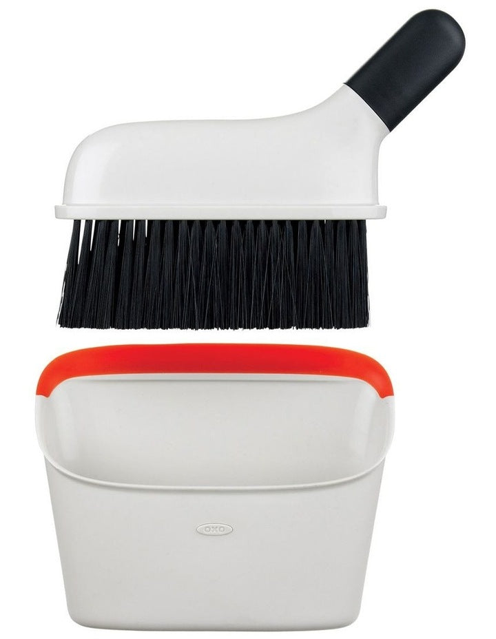 Compact Dustpan & Brush Set in White