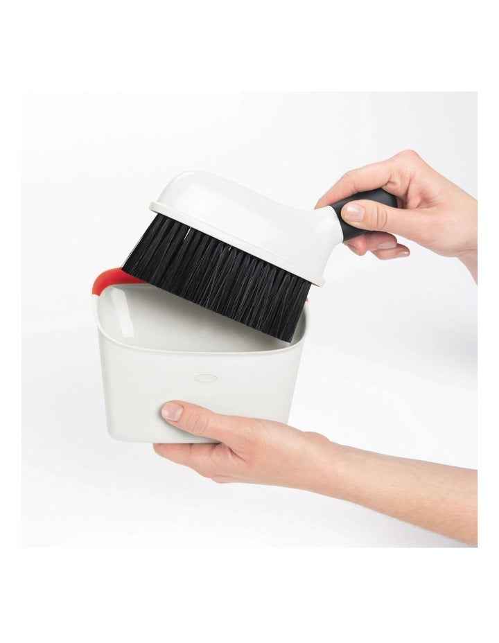 Compact Dustpan & Brush Set in White