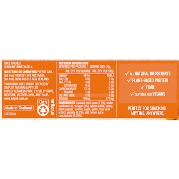 Edgell Snack Time Chickpeas Salad Topper with Zesty Vinaigrette 70g