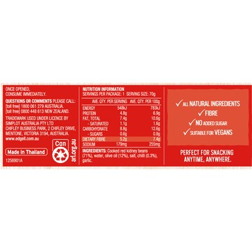 Edgell Snack Time Red Kidney Beans Salad Topper with Chilli 70g
