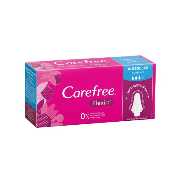 CAREFREE FLEXIA:REGULAR TAMPONS:.:16 PACK