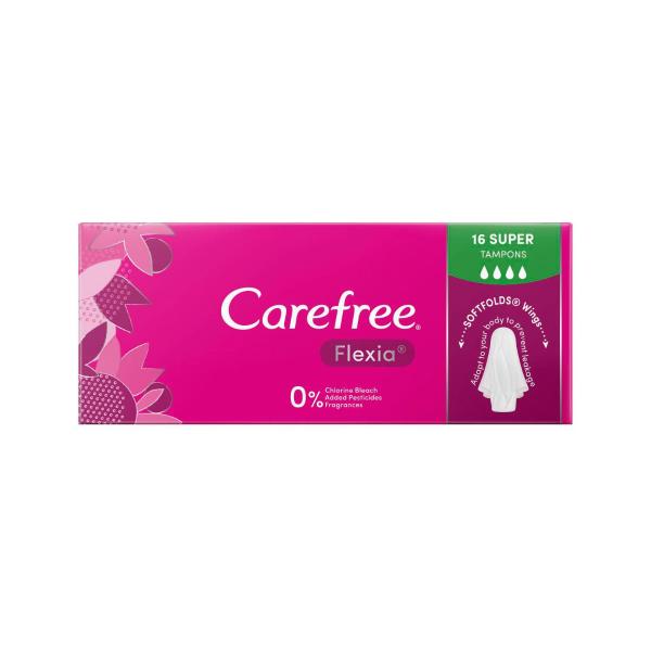 CAREFREE FLEXIA SUPER TAMPONS:.:16 PACK