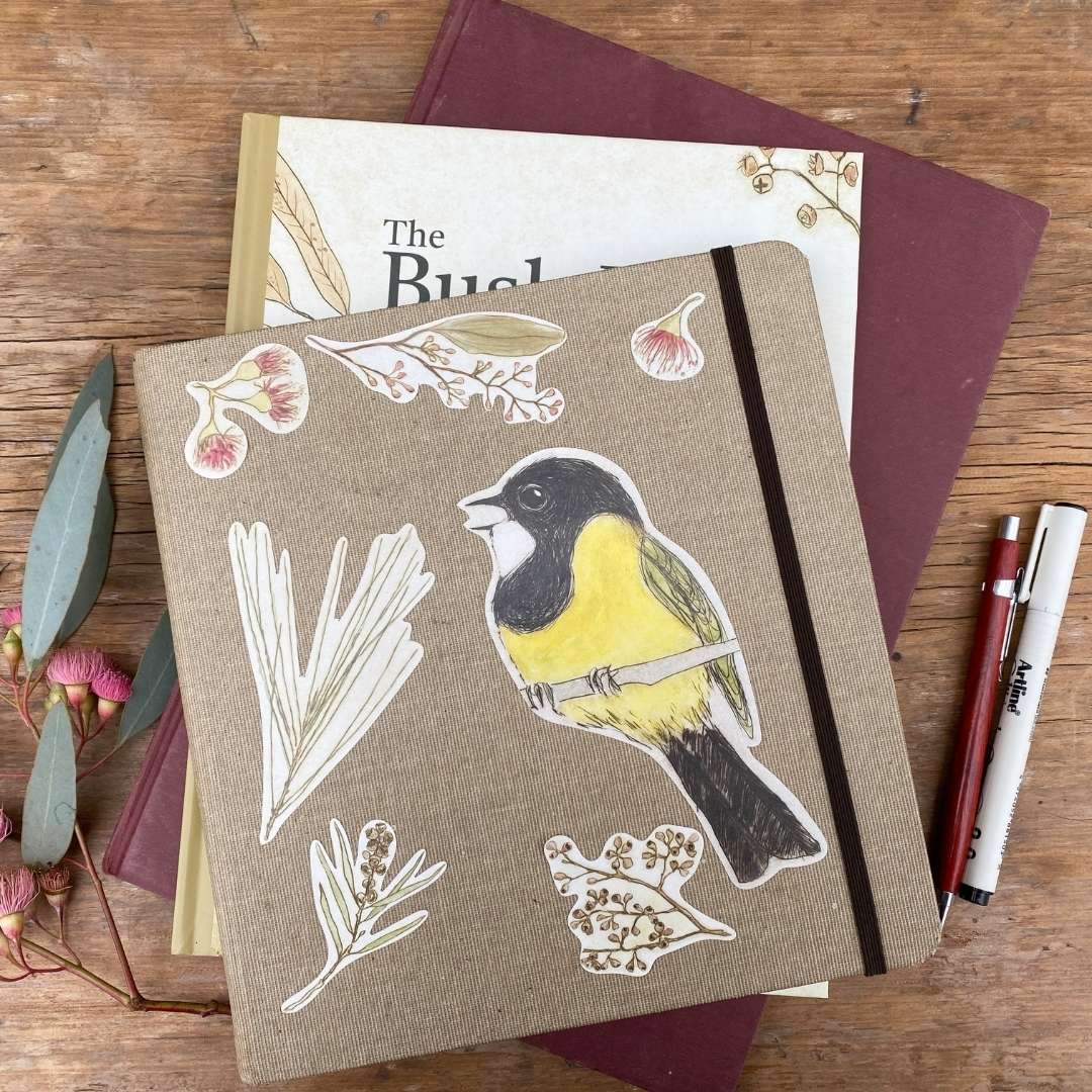 Bridget Farmer Printmaker Australian Bush Sticker Sheet A5 Art and craft for kids Retired