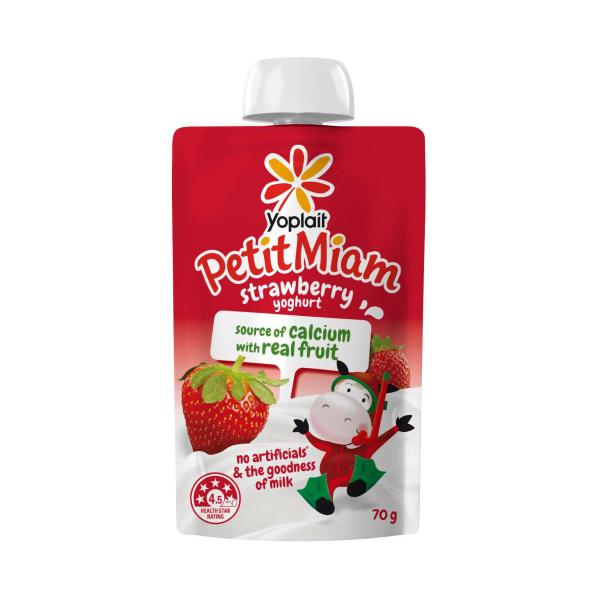 YOPLAIT PETIT MIAM KIDS YOGHURT POUCH STRAWBERRY