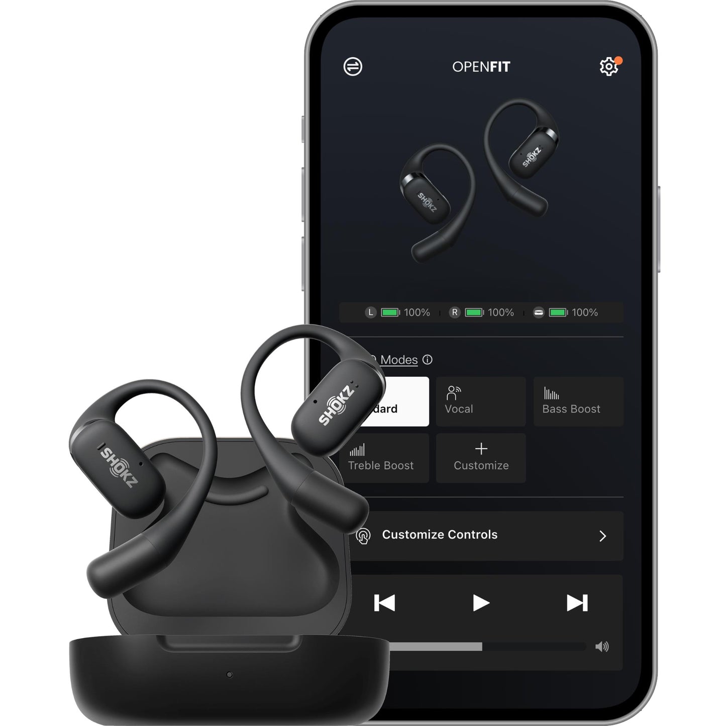 Shokz OpenFit True Wireless Earphones (Black)