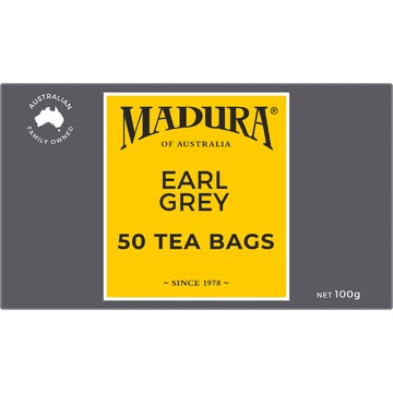 Madura Earl Grey Tea Bags 50 pack