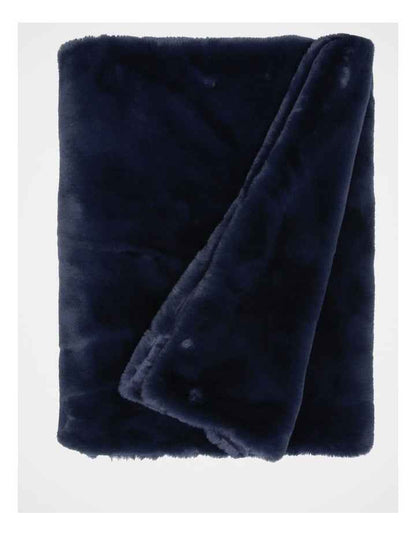Amelie Faux Fur Throw in Blue