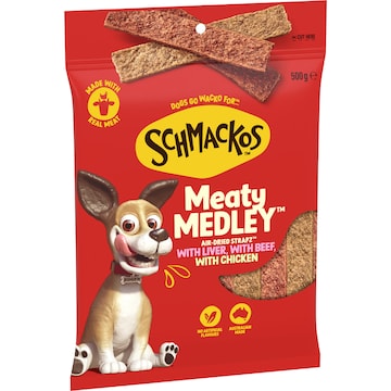 Schmackos Strapz Dog Treats Variety Value Pack 500g