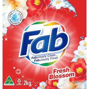 Fab Laundry Washing Powder Fresh Blossoms 2kg