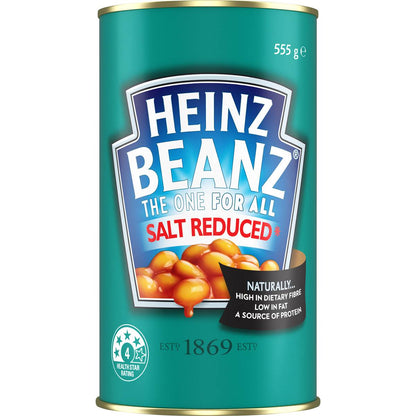 Heinz Beanz Canned Baked Beans Salt Reduced 555g