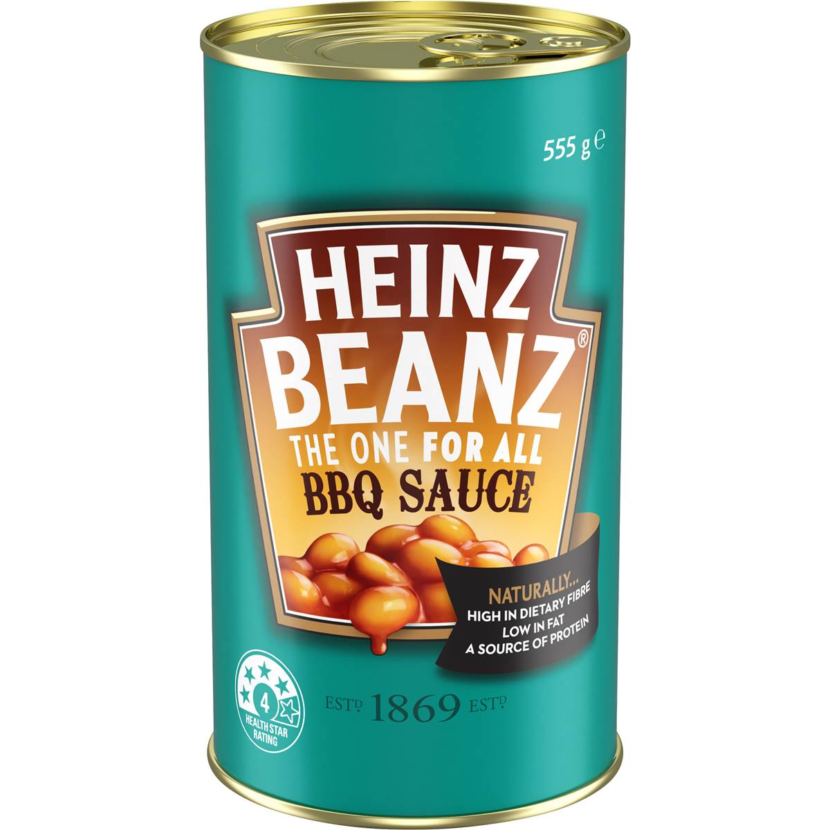 Heinz Beanz Canned Baked Beans In BBQ Sauce 555g