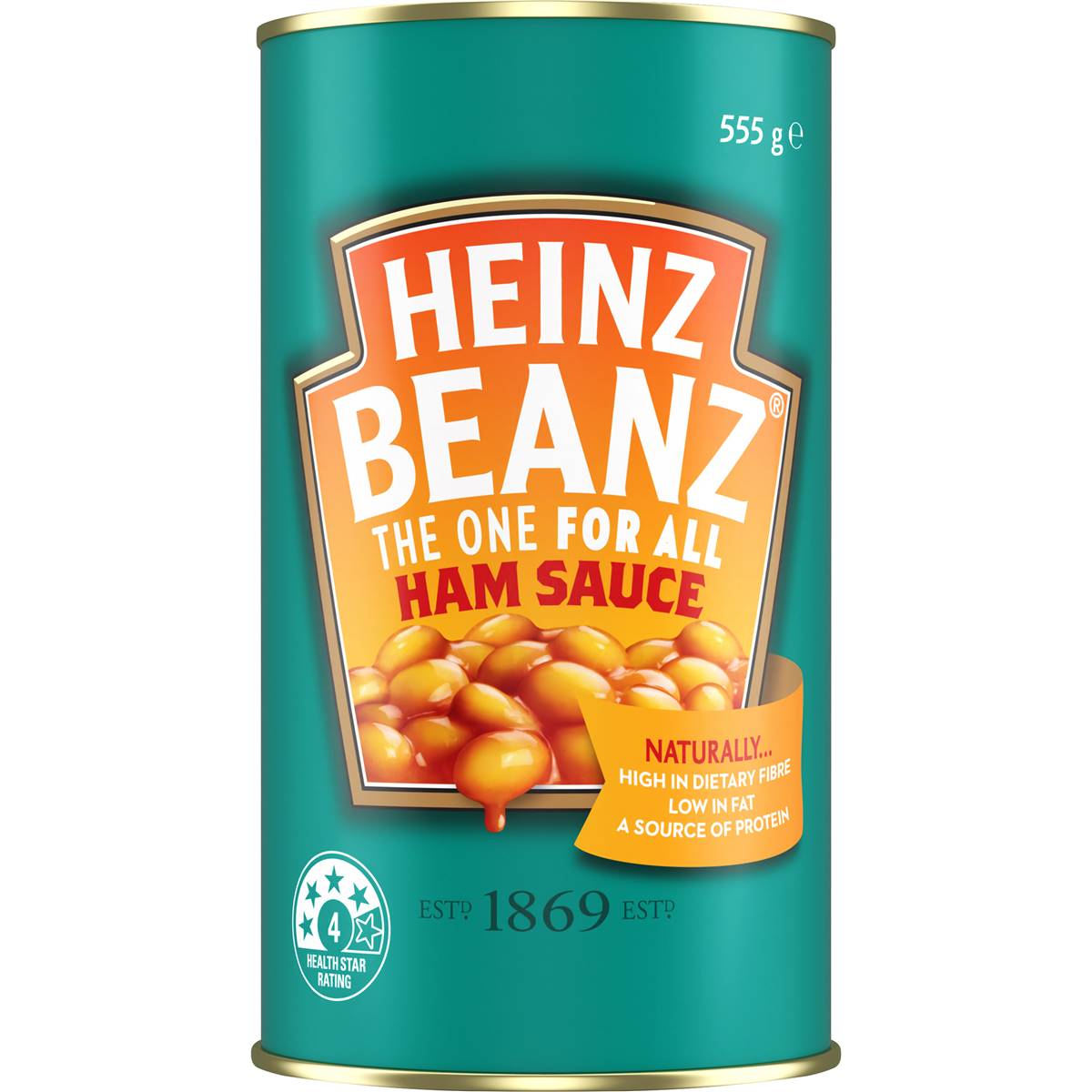 Heinz Beanz Canned Baked Beans In Ham Sauce 555g