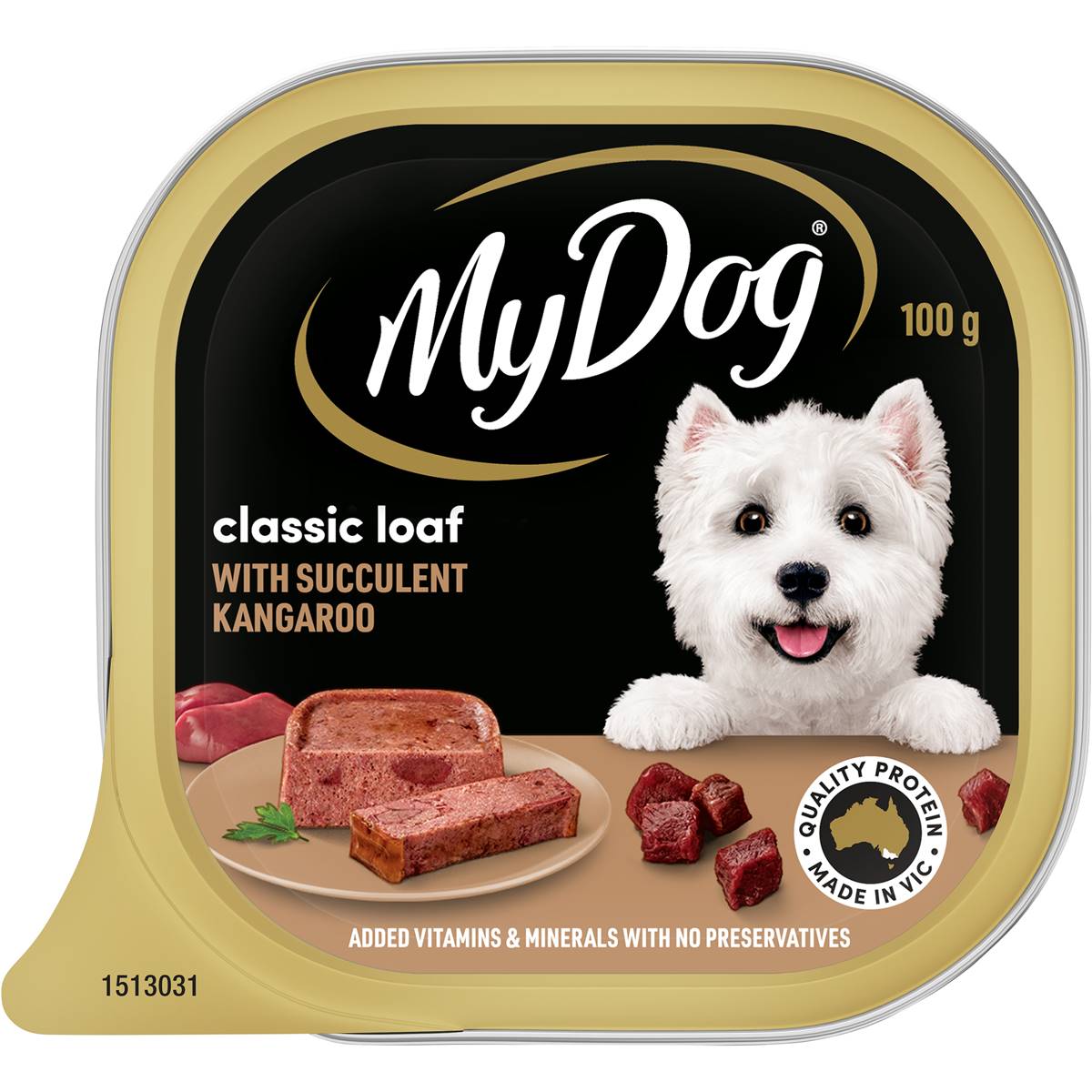 My Dog Adult Wet Dog Food Classic Loaf with Tasty Kangaroo Tray 100g