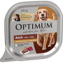 Optimum Grain Free Kangaroo & Vegetables Wet Dog Food Tray 100g
