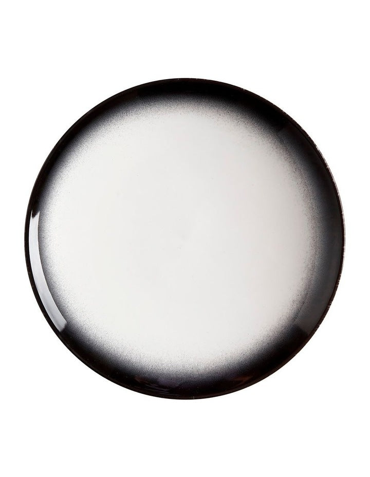 Caviar Granite Coupe Plate 20cm in Black/White