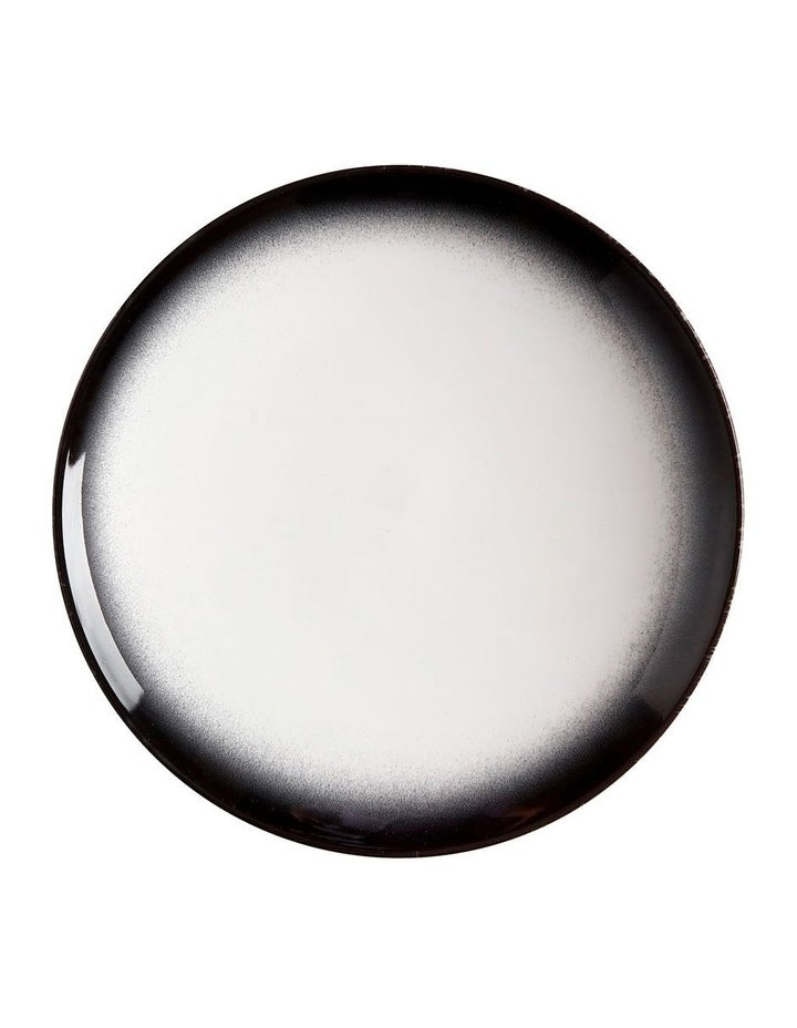 Caviar Granite Coupe Plate 27cm in Black/White