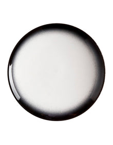 Caviar Granite Coupe Plate 27cm in Black/White