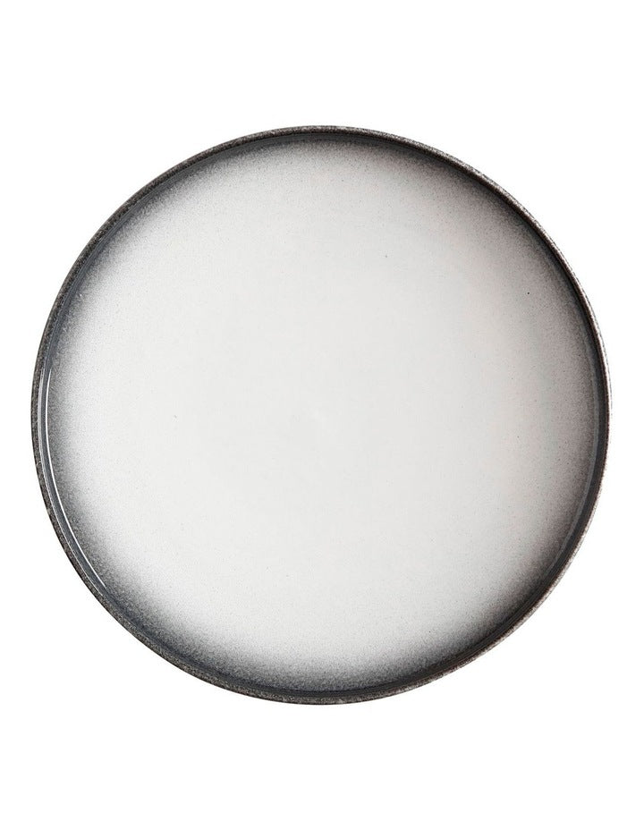Caviar Granite High Rim Plate 21cm in Black/White
