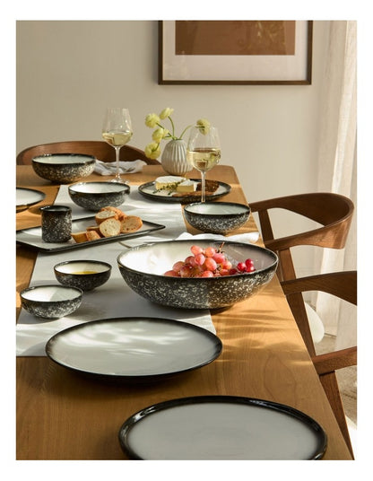 Caviar Granite Serving Bowl 30cm in Black