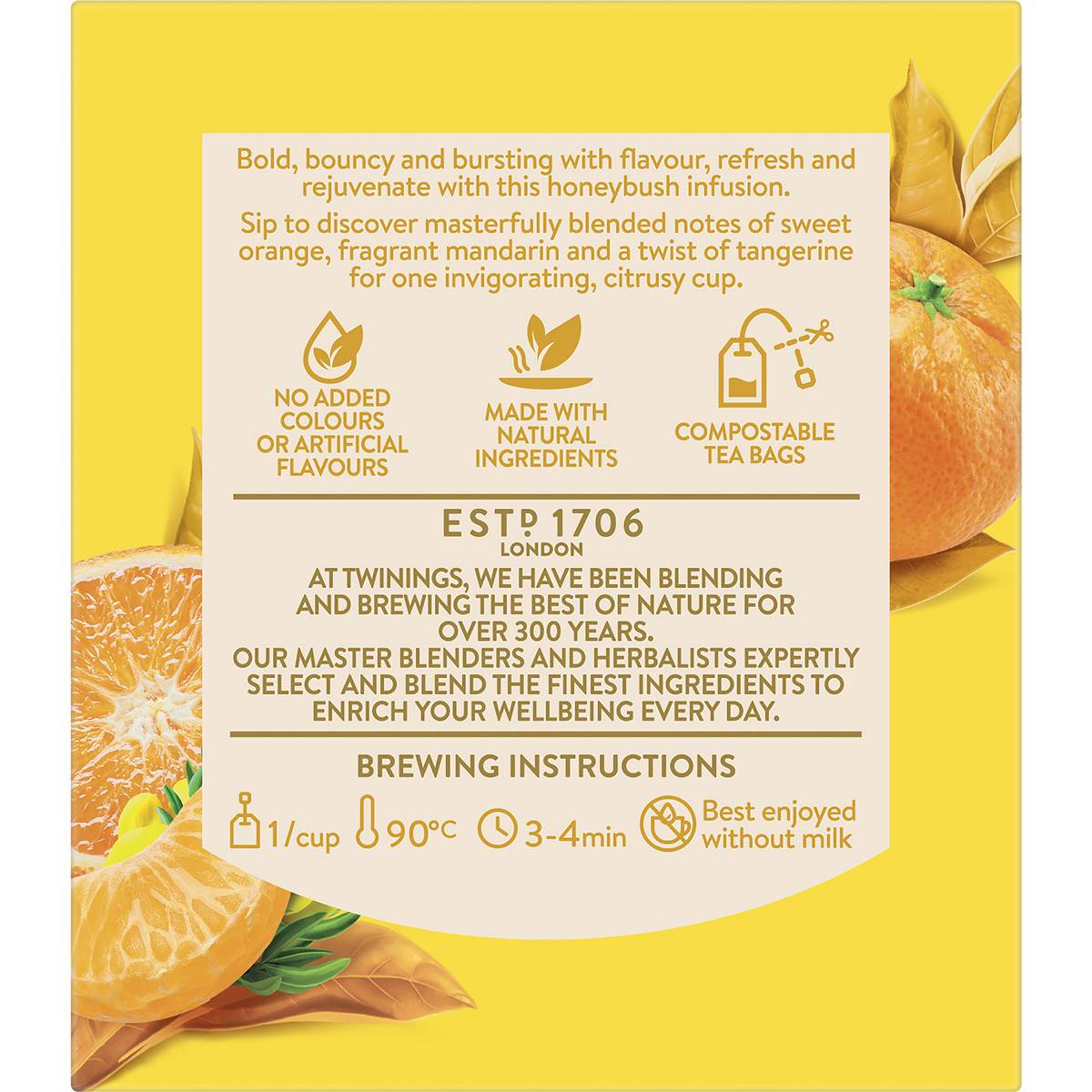 Twinings Honeybush, Orange & Mandarin 10 Pack