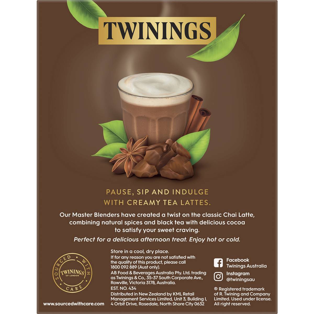 Twinings Choc Chai Latte Sachets 10 Pack